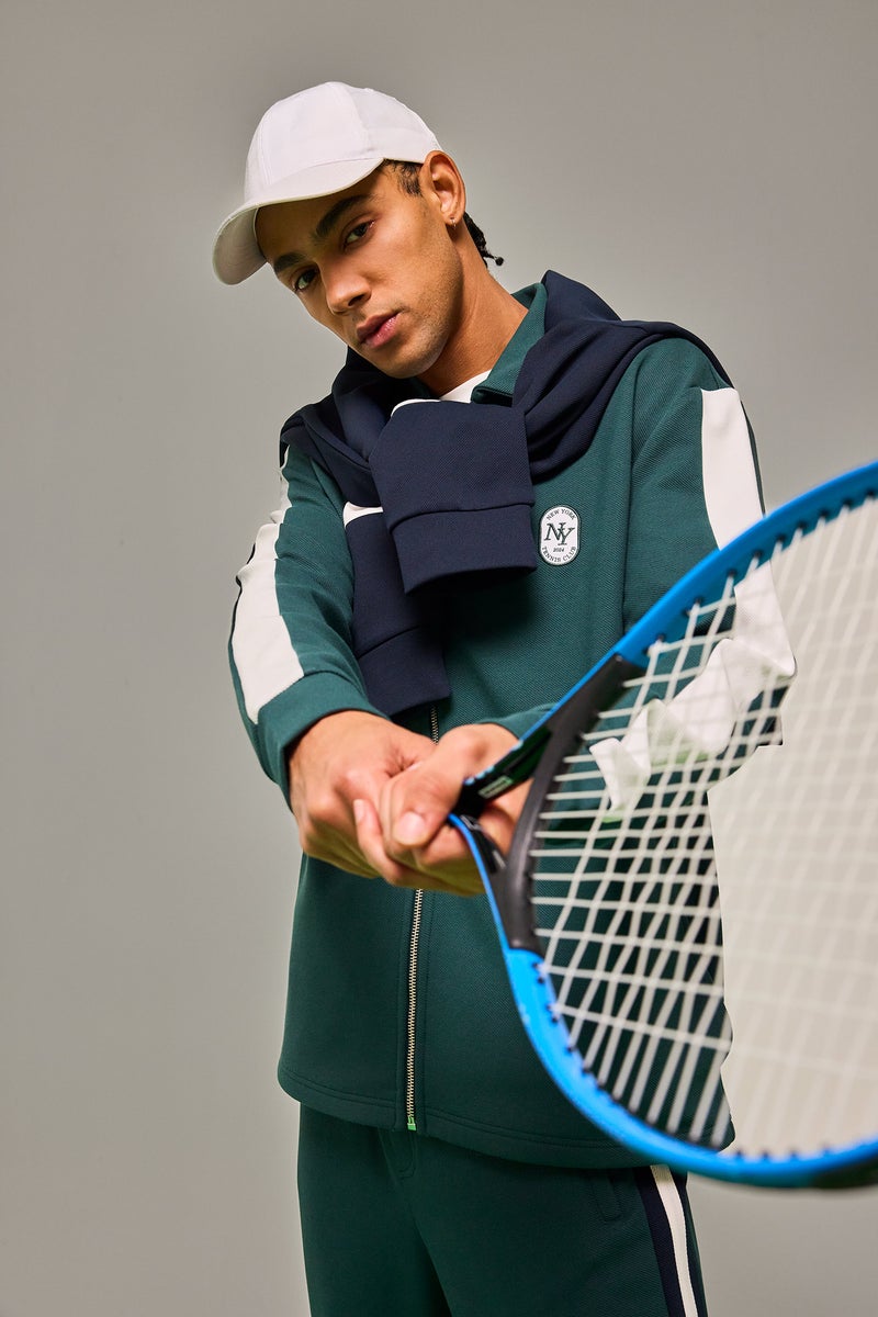 DeFacto Green Man Zip-Up Sweat-Shirt Casual - Image 1